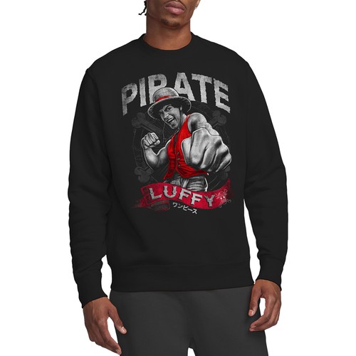 Felpa unisex one piece pirate - felpa,
